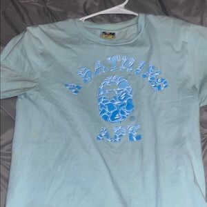 A Bathing Ape Light Blue Graphic Tee